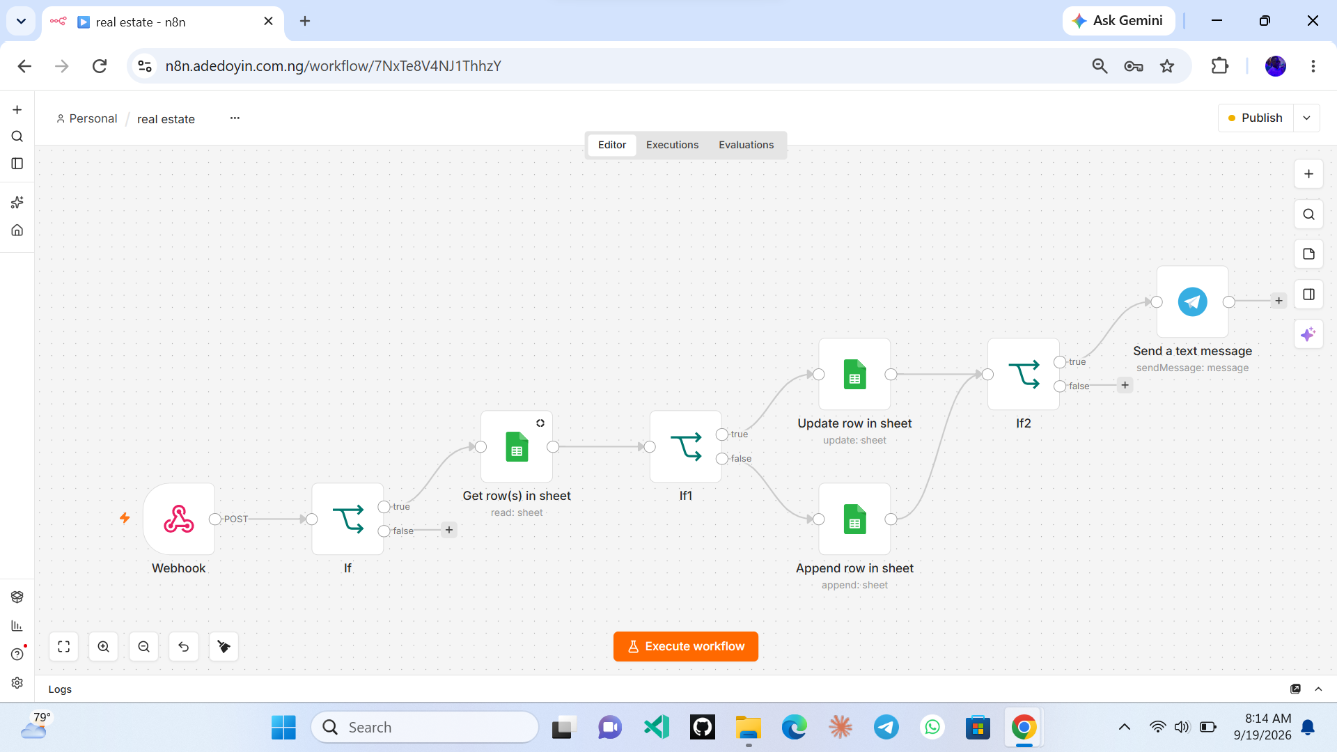 Real Estate Lead Management Automation workflow